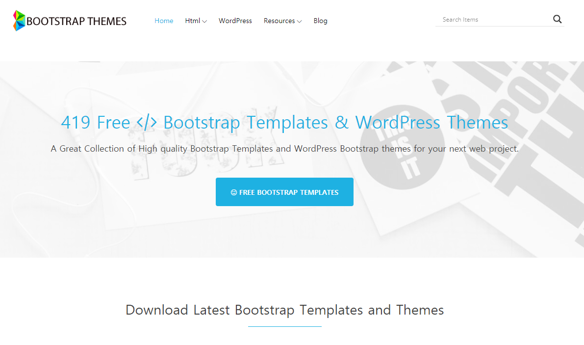 bootstrapthemes 사이트