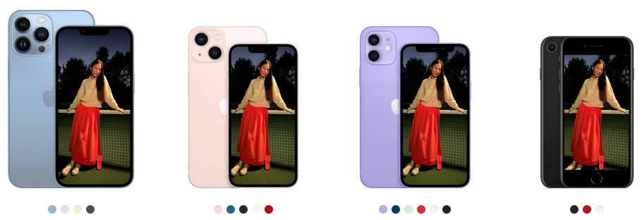 아이폰13 색상 ( 출처 - 애플 홈페이지 )