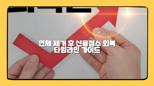 연체 제거 후 신용점수 회복 타임라인 가이드