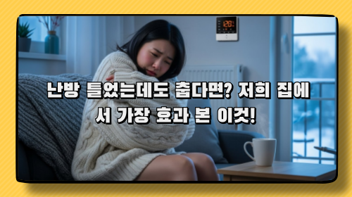 💡 난방 틀었는데도 춥다면? 저희 집에서 가장 효과 본 이것!