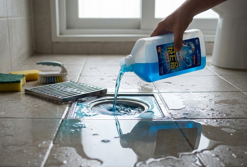 배수구 클리너로 마무리 배수구 클리너로 마무리