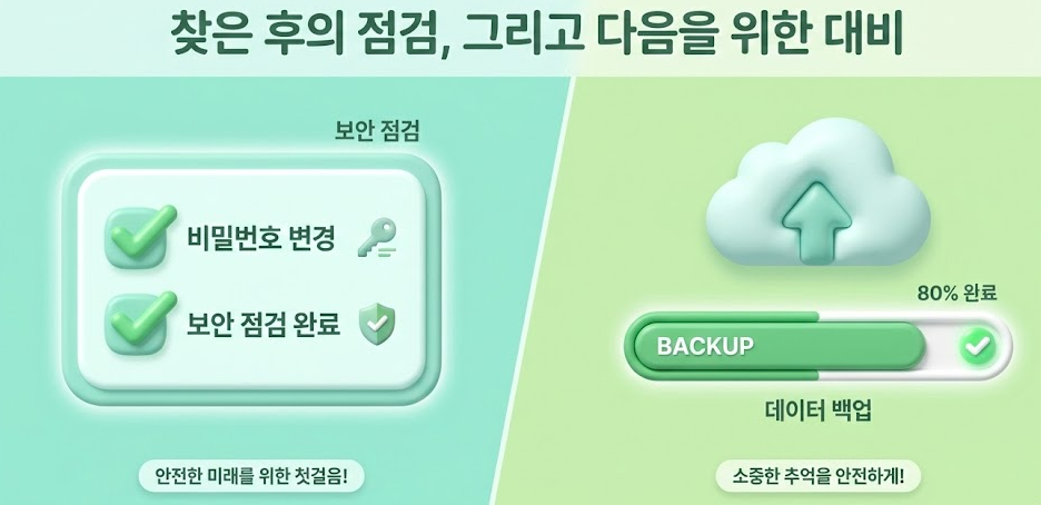 기기를 되찾았을 때 반드시 해야 하는 보안 점검