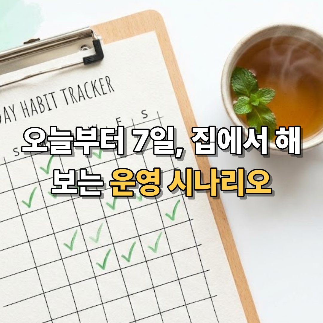 오늘부터 7일, 집에서 해보는 운영 시나리오