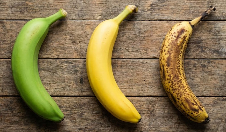 익음 정도(색)별 차이: 초록·노랑·갈색 바나나