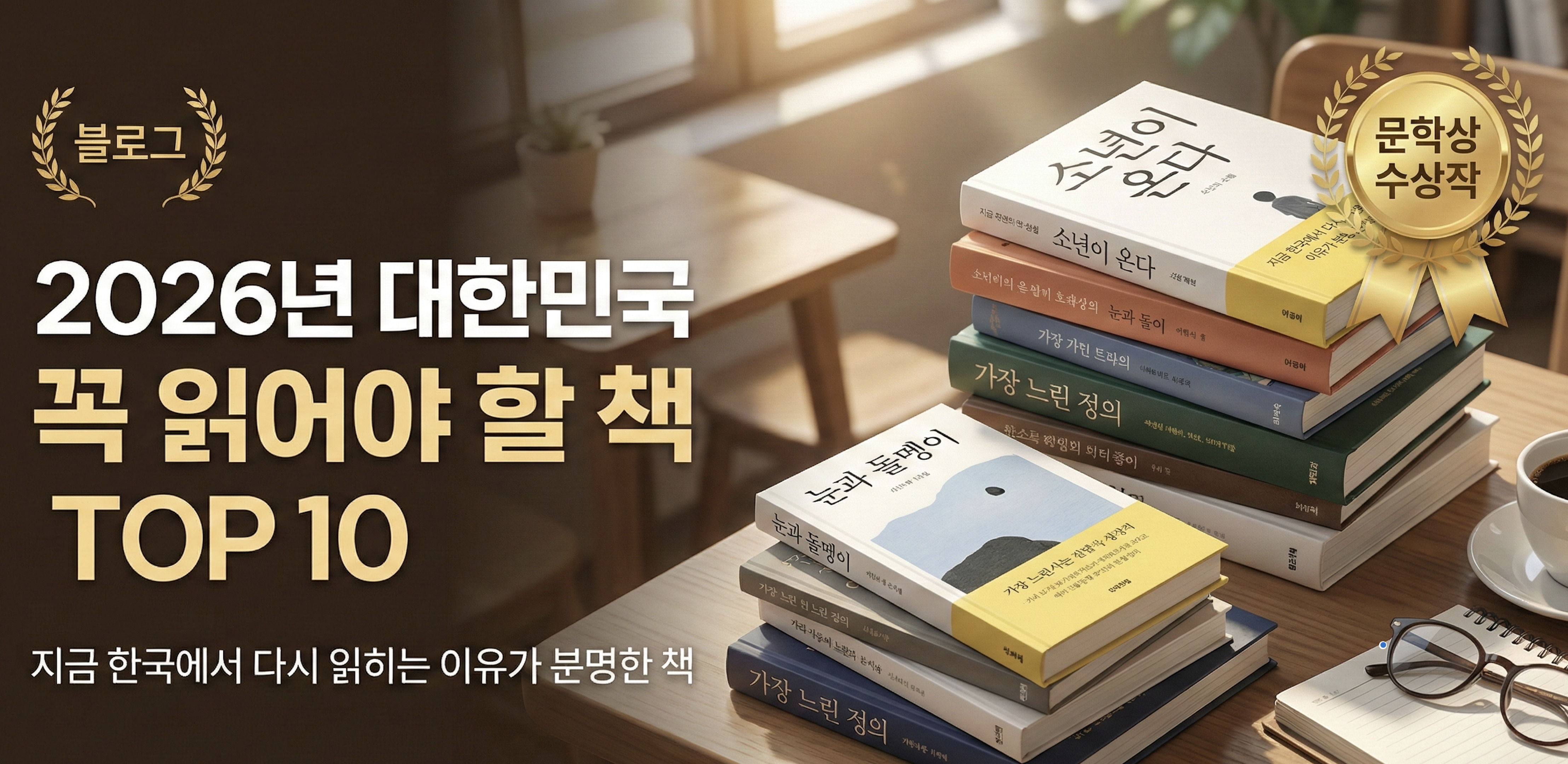 2026년 대한민국 꼭 읽어야 할 책 TOP 10 (추천 대상·난이도까지 정리)