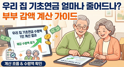 기초연금 부부 감액 계산, 우리 집은 얼마나 줄어들까?