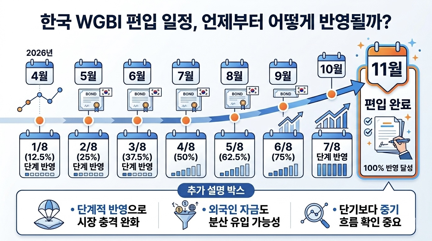 한국 WGBI 편입은 언제부터 반영될까?