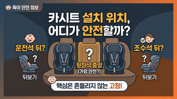 카시트 설치 위치 총정리｜운전석 뒤 vs 조수석 뒤 어디가 더 안전할까?