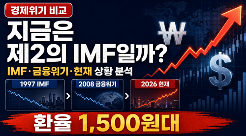 지금 환율 1,500원대, 제2의 IMF일까? 외환위기·금융위기 통계 비교