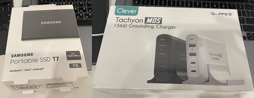 맥북 외장하드, 고속 멀티충전기 - 삼성 Portable SSD T7, Clever Tachyon 156w 클레버 타키온 구매 후기