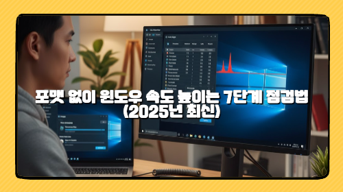 컴퓨터가 갑자기 느려졌을 때? 포맷 없이 윈도우 속도 높이는 7단계 점검법 (2025년 최신)